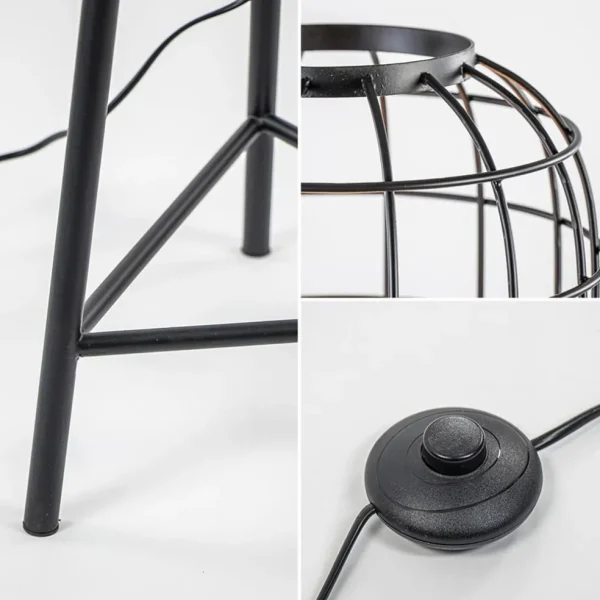 Outlet Straluma Light & Living vloerlamp Toah zwart met antiek brons