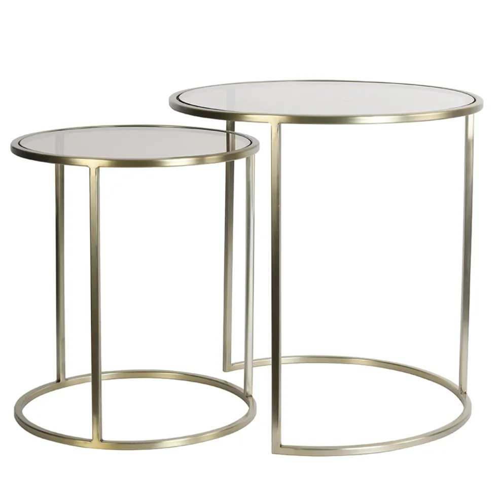 light_and_living_bijzetta_0.webp Best Sale Straluma Light and Living bijzettafel Duarte set van 2 goud met bruin glas