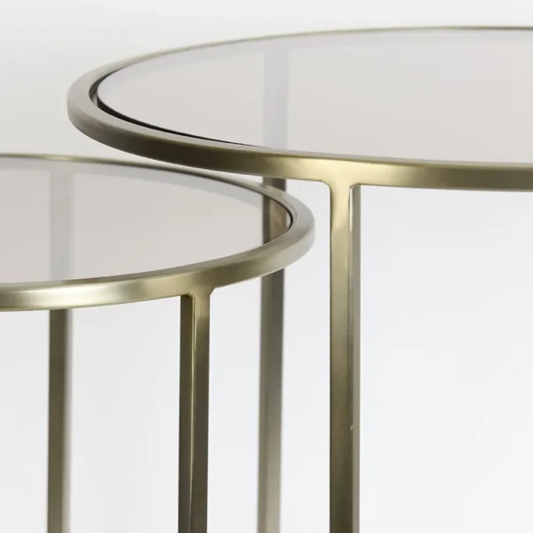 light_and_living_bijzetta_2.webp Best Sale Straluma Light and Living bijzettafel Duarte set van 2 goud met bruin glas