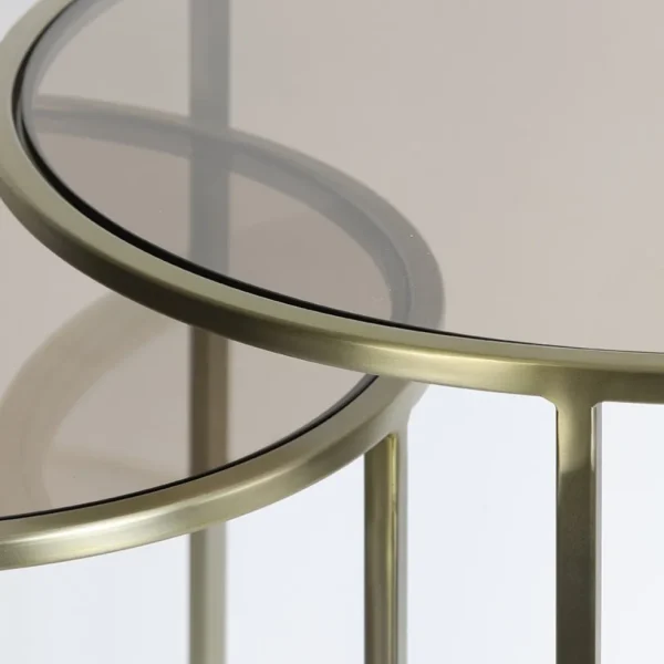light_and_living_bijzetta_3.webp Best Sale Straluma Light and Living bijzettafel Duarte set van 2 goud met bruin glas