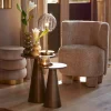 Fashion Straluma Light and Living bijzettafel Ynez bruin marmer 29x43 cm