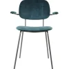 Fashion Straluma Light and Living eetkamerstoel Emma velvet petrol