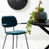 Fashion Straluma Light and Living eetkamerstoel Emma velvet petrol