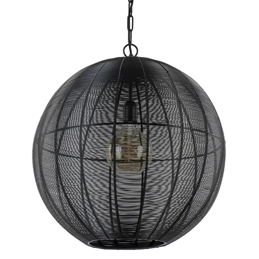 Cheap Straluma Light and Living hanglamp Amarah rond mat zwart