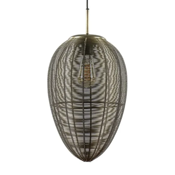 New Straluma Light and Living hanglamp Yaelle antiek brons met zwart