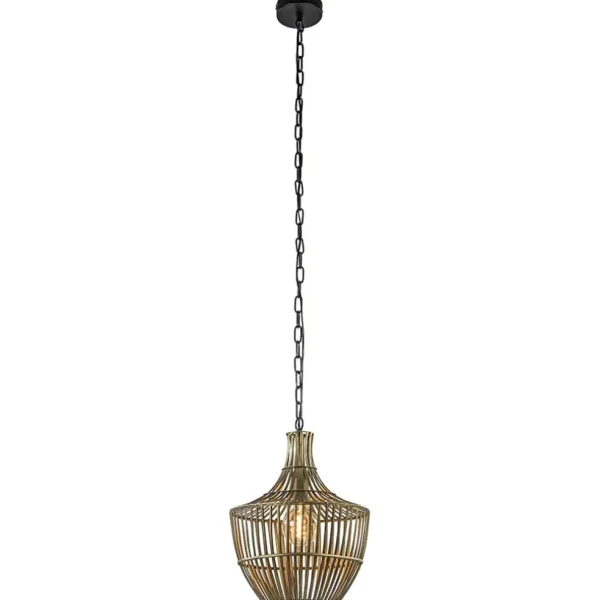 Fashion Straluma Light and Living hanglamp Stella antiek brons met zwart