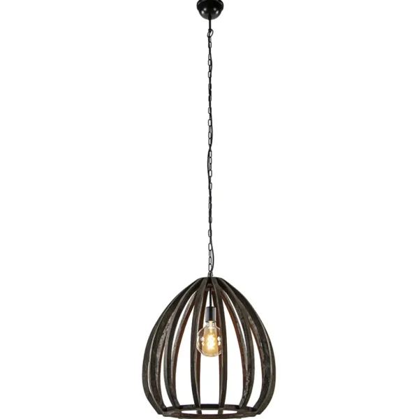 Cheap Straluma Light and Living hanglamp Barsia wood dark brown