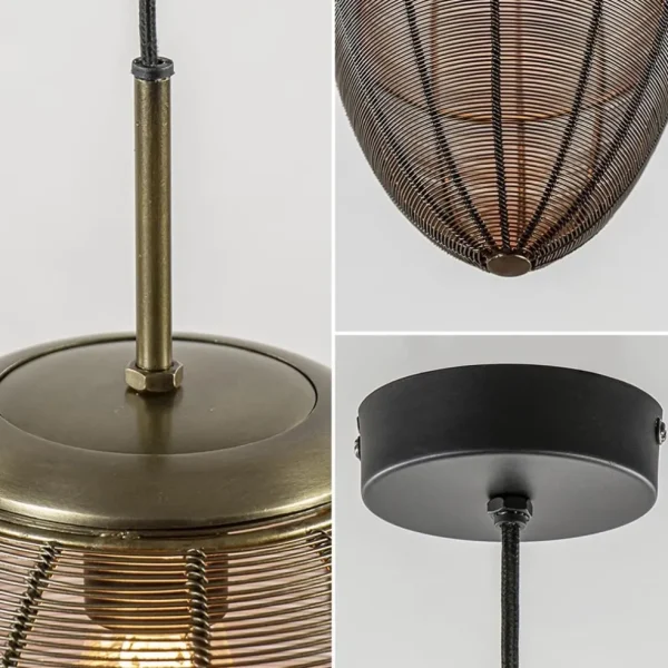 New Straluma Light and Living hanglamp Yaelle antiek brons met zwart