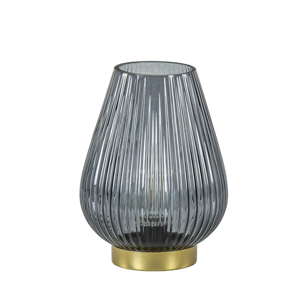 Shop Straluma Light and Living tafellamp Tajera op batterij grijs/goud