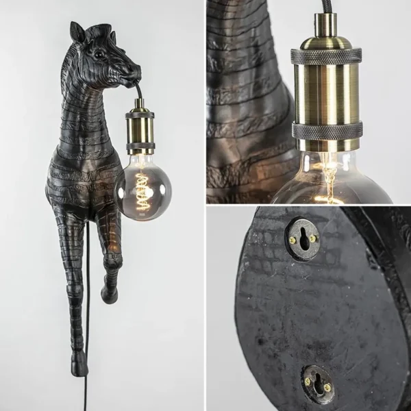 light_and_living_wandlamp_2-2.webp Clearance Straluma Light and Living wandlamp Zebra mat zwart