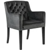 luxe_armstoel_velvet_mid__0.webp Best Straluma Luxe armstoel velvet mid grey met zwarte eiken poot