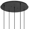 Clearance Straluma Luxe 5-lichts hanglamp mat zwart E27+GU10 rond