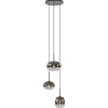 Cheap Straluma Luxe 3-lichts hanglamp rond met smoke glazen kappen