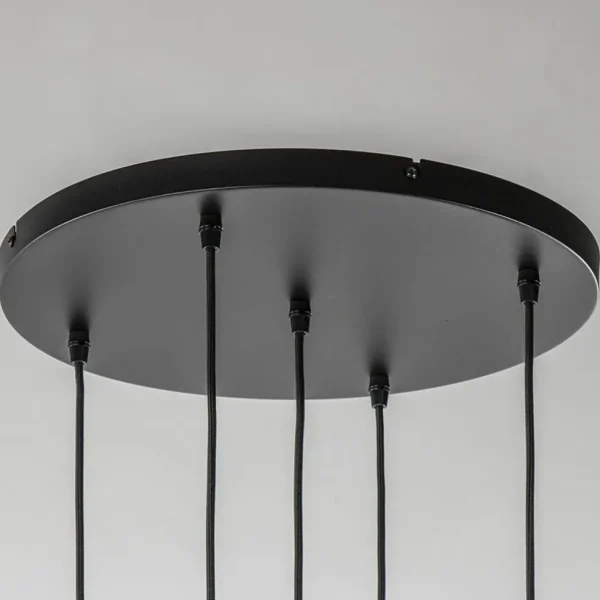 Online Straluma Luxe 5-lichts videlamp messing met amber glazen bollen