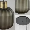 Best Straluma Luxe 5-lichts videlamp zwart/brass met mat zwart glas