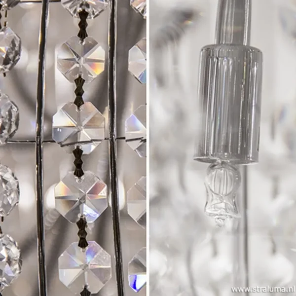luxe_ronde_hanglamp_krist_2.webp Sale Straluma Luxe ronde hanglamp kristal met chroom