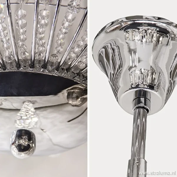 luxe_ronde_hanglamp_krist_3.webp Sale Straluma Luxe ronde hanglamp kristal met chroom