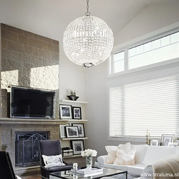 luxe_ronde_hanglamp_krist_4.webp Sale Straluma Luxe ronde hanglamp kristal met chroom