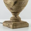 New Straluma Massief houten lampvoet Milazzo met bronzen fitting