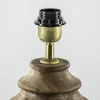 New Straluma Massief houten lampvoet Milazzo met bronzen fitting