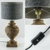 New Straluma Massief houten lampvoet Milazzo met bronzen fitting