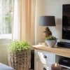New Straluma Massief houten lampvoet Milazzo met bronzen fitting