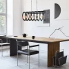New Straluma Mat zwart metalen hanglamp Rings