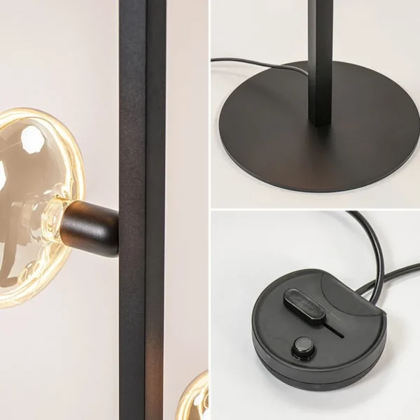 Online Straluma Mat zwart metalen vloerlamp met E27 fittingen