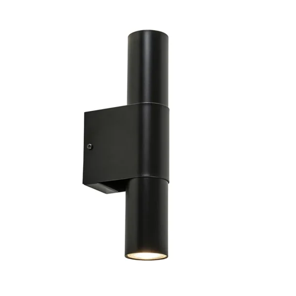 mat_zwarte_cilinder_wandl_1.webp Outlet Straluma Mat zwarte cilinder wandlamp up+down
