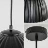 mat_zwarte_hanglamp_hoge__2.webp Clearance Straluma Mat zwarte hanglamp hoge koepel met relief