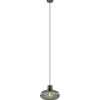 mat_zwarte_hanglamp_met_g_1.webp Sale Straluma Mat zwarte hanglamp met geribbeld smoke glas ovaal
