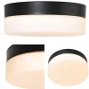 mat_zwarte_led_plafondlam_2-1.webp Discount Straluma Mat zwarte LED plafondlamp met wit glas IP44 dimbaar