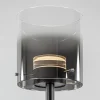 Shop Straluma Mat zwarte LED vloerlamp met glazen kap helder/titanium