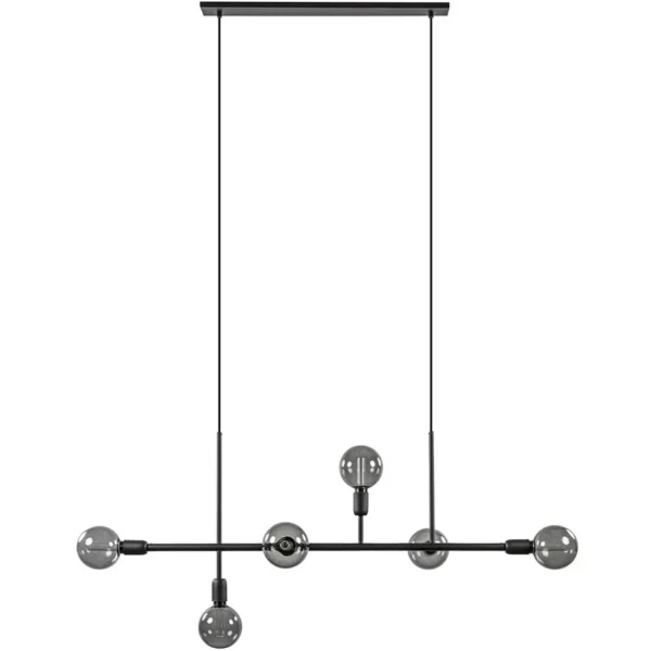 mat_zwarte_lichts_hanglam_0.webp Store Straluma Mat zwarte 6-lichts hanglamp exclusief lichtbronnen