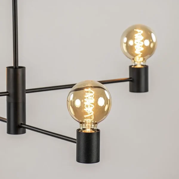 mat_zwarte_lichts_hanglam_2-1.webp Fashion Straluma Mat zwarte 4-lichts hanglamp