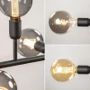 mat_zwarte_lichts_hanglam_3.webp Store Straluma Mat zwarte 6-lichts hanglamp exclusief lichtbronnen
