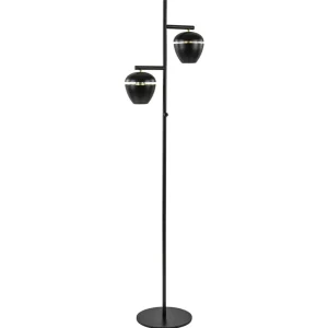 mat_zwarte_lichts_vloerla_0.webp Store Straluma Mat zwarte 2-lichts vloerlamp met gouden accenten
