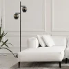 mat_zwarte_lichts_vloerla_4.webp Store Straluma Mat zwarte 2-lichts vloerlamp met gouden accenten