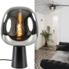 mat_zwarte_tafellamp_mays_4.webp Sale Straluma Mat zwarte tafellamp Mayson met smoke glazen kap