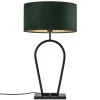 mat_zwarte_tafellamp_met__1-2.webp Sale Straluma Mat zwarte tafellamp met kap velours groen