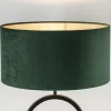 mat_zwarte_tafellamp_met__2-2.webp Sale Straluma Mat zwarte tafellamp met kap velours groen