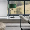 mat_zwarte_tafellamp_met__4-2.webp Sale Straluma Mat zwarte tafellamp met kap velours groen