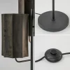 Flash Sale Straluma Mat zwarte vloerlamp Edisa met velvet bruine kappen