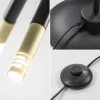 Hot Straluma Mat zwarte vloerlamp G9 met gouden accenten