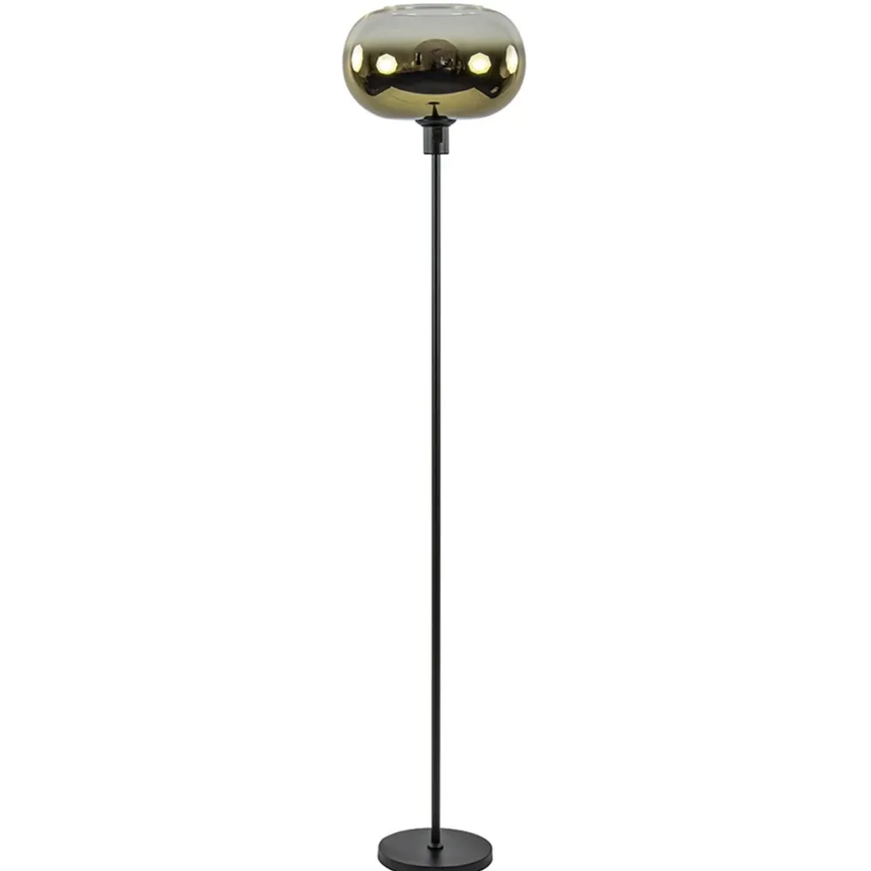 mat_zwarte_vloerlamp_met__0-3.webp Outlet Straluma Mat zwarte vloerlamp met glazen kap helder/goud
