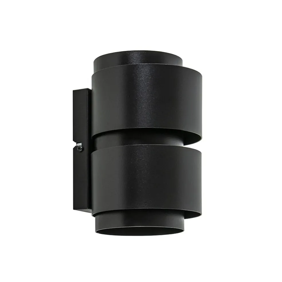mat_zwarte_wandlamp_cilin_0.webp Online Straluma Mat zwarte wandlamp cilinder up+down G9