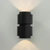 mat_zwarte_wandlamp_cilin_2.webp Online Straluma Mat zwarte wandlamp cilinder up+down G9