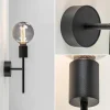 mat_zwarte_wandlamp_exclu_2.webp Store Straluma Mat zwarte wandlamp exclusief lichtbron