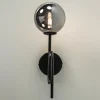 mat_zwarte_wandlamp_tromp_2.webp Flash Sale Straluma Mat zwarte wandlamp trompet met smoke glas