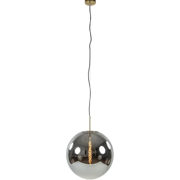 medina_hanglamp_bol_xl_sm_1.webp Online Straluma Medina hanglamp bol XL smoke glas met brons